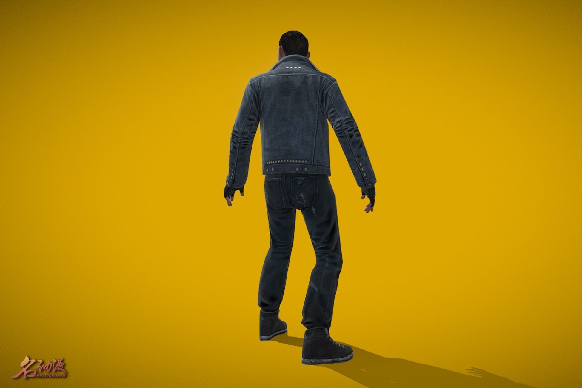 Apocalypse Survivor Man Low-poly 3D model_3