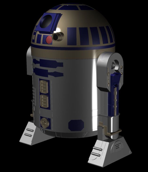 R2D2 Droid 3D model_1