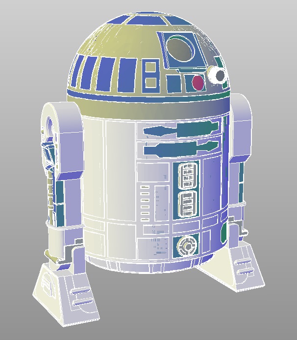 R2D2 Droid 3D model_5