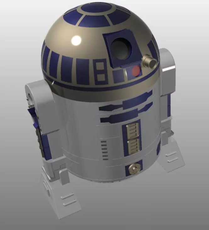 R2D2 Droid 3D model_0