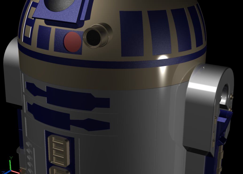 R2D2 Droid 3D model_3