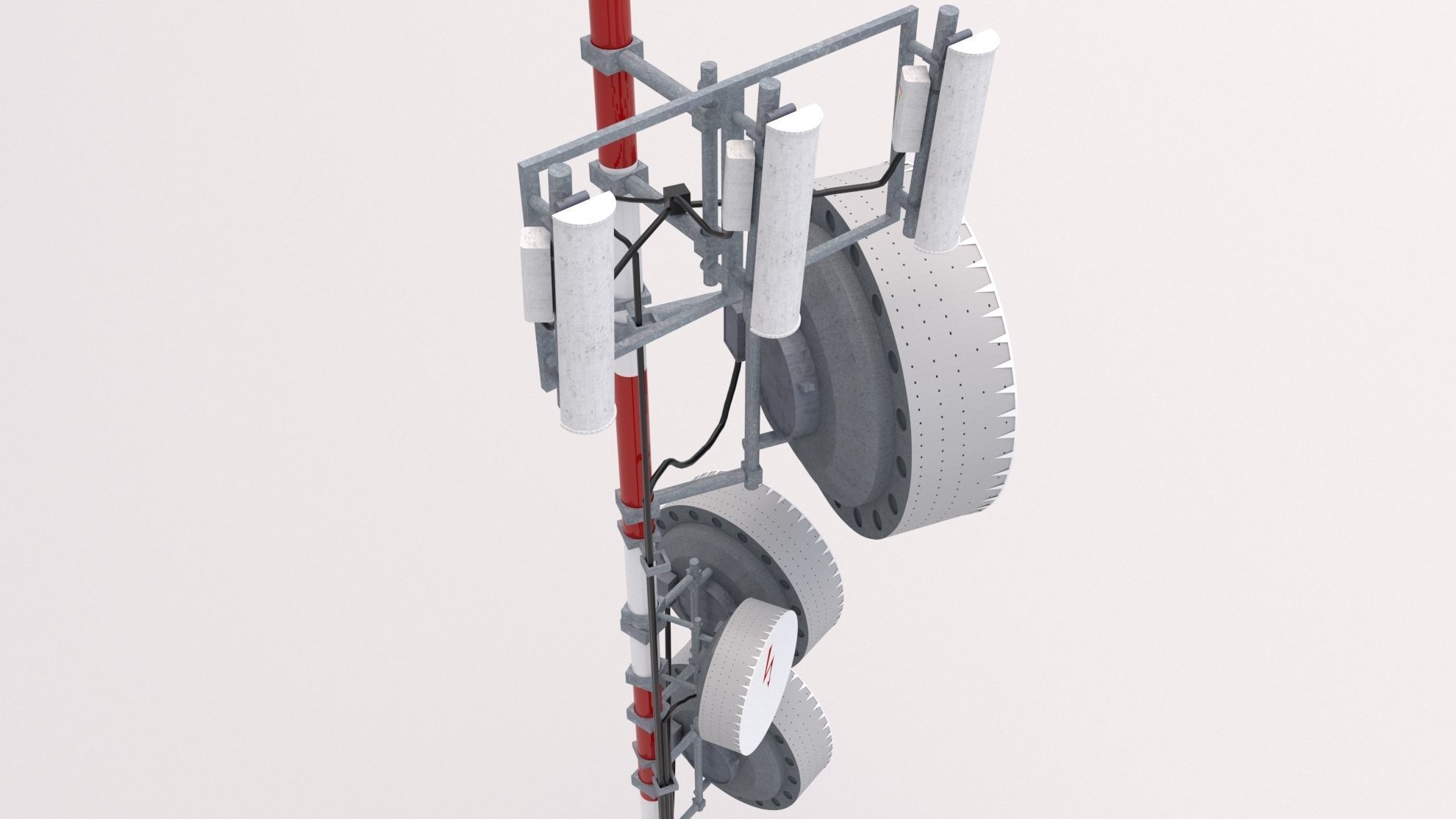 Cell Antenna Low-poly 3D model_2