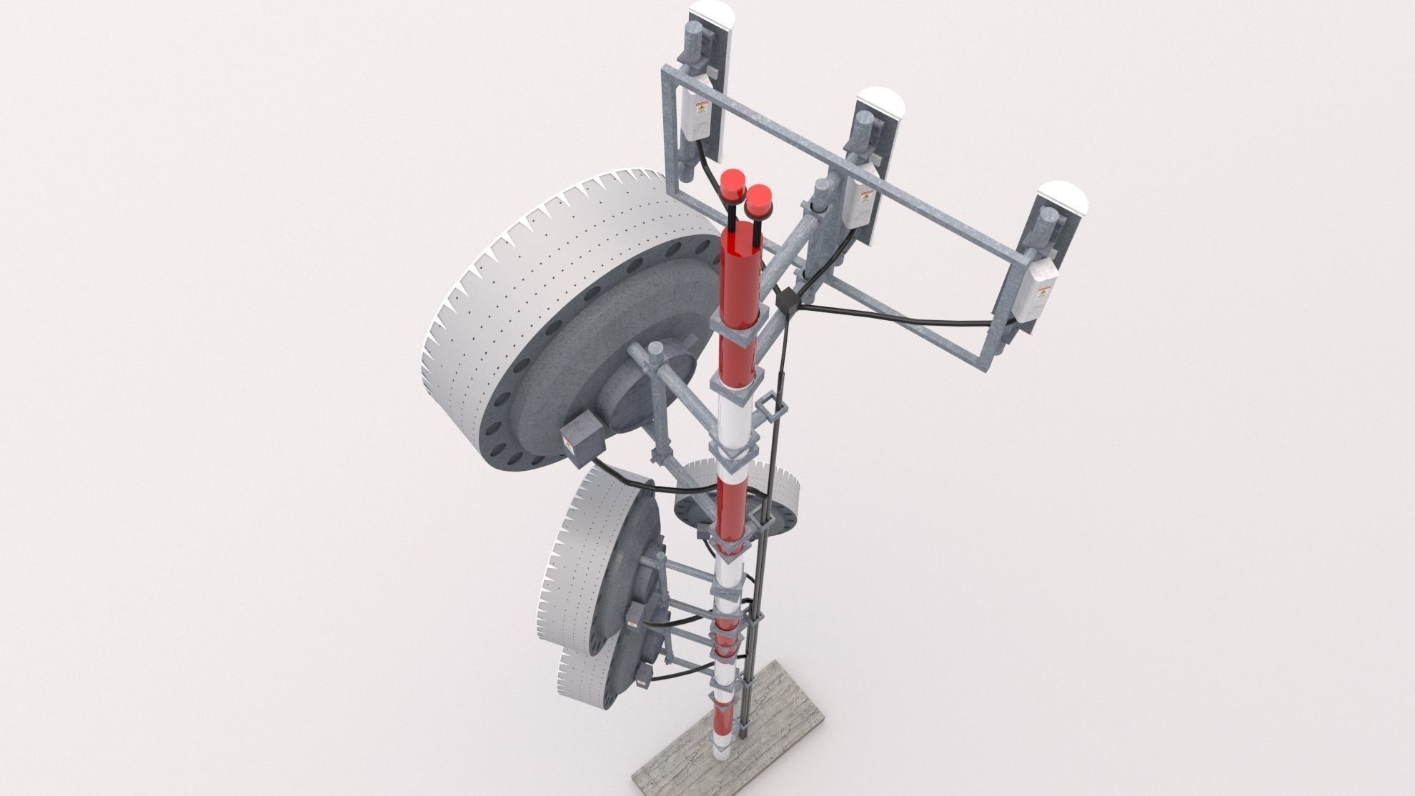 Cell Antenna Low-poly 3D model_1