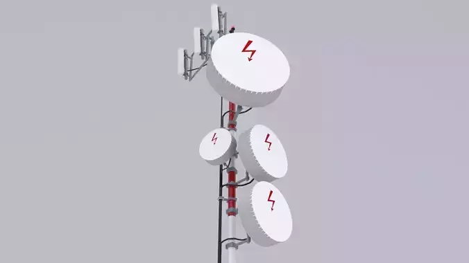 Cell Antenna Low-poly 3D model