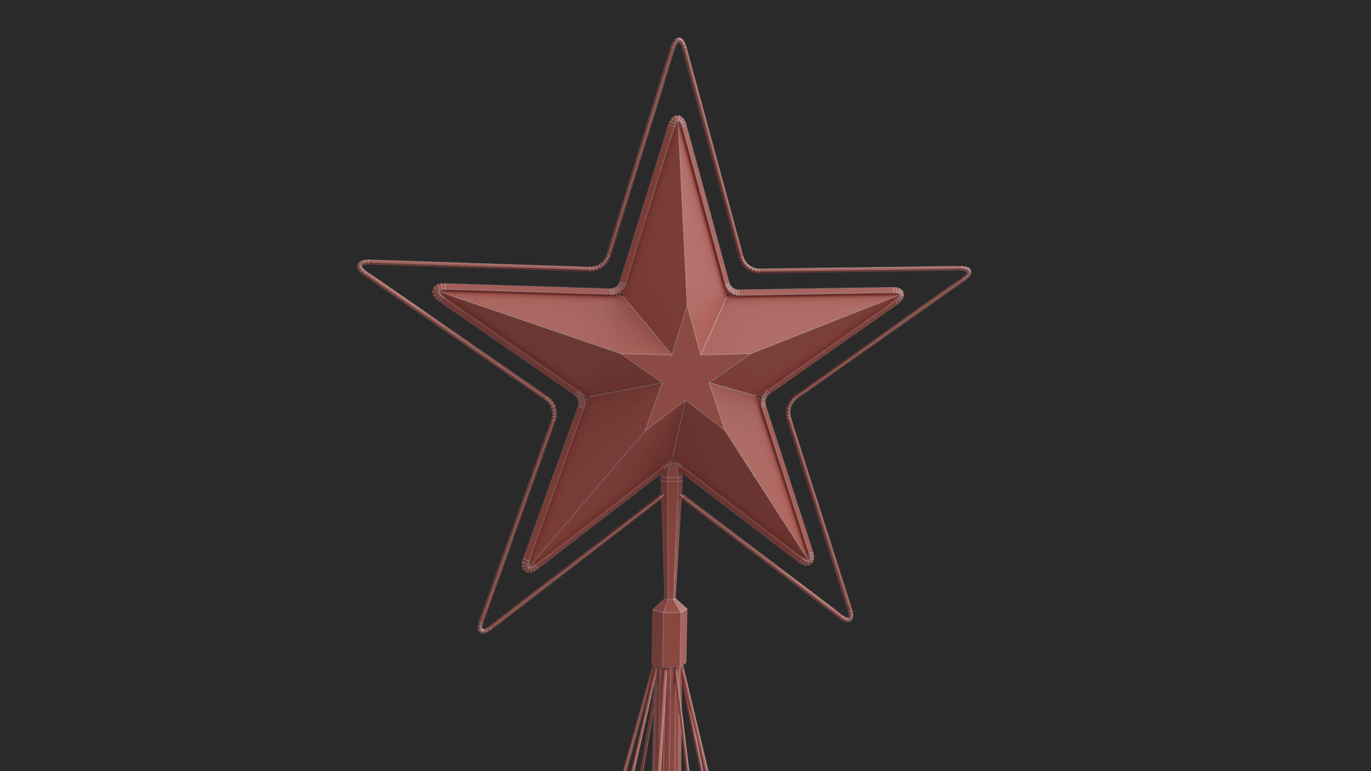 Modern Artficial Wire Decorated Christmas tree 3D model_9