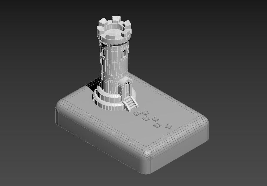Stylized cartoon tower Low-poly 3D model_14