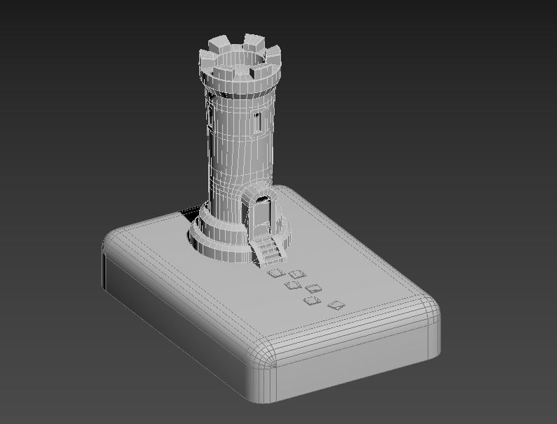 Stylized cartoon tower Low-poly 3D model_15