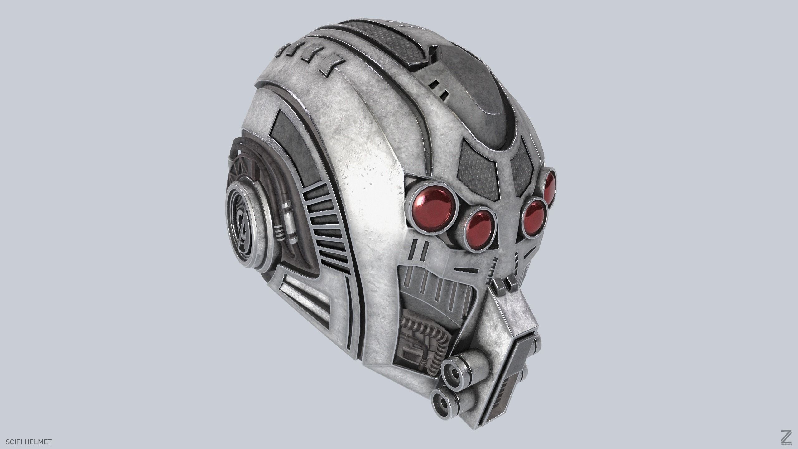 Sci fi Helmet 3D model_8