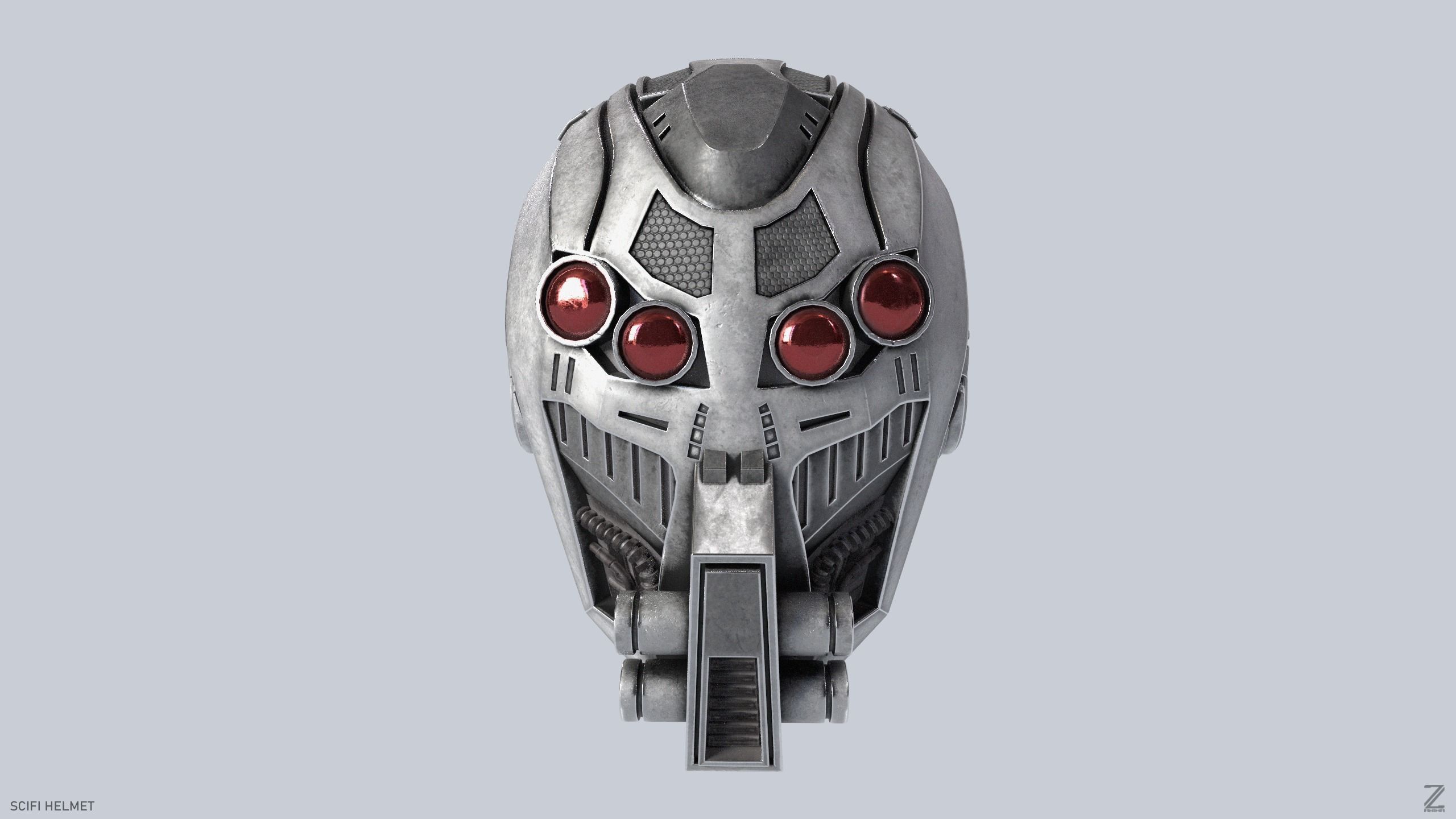 Sci fi Helmet 3D model_4