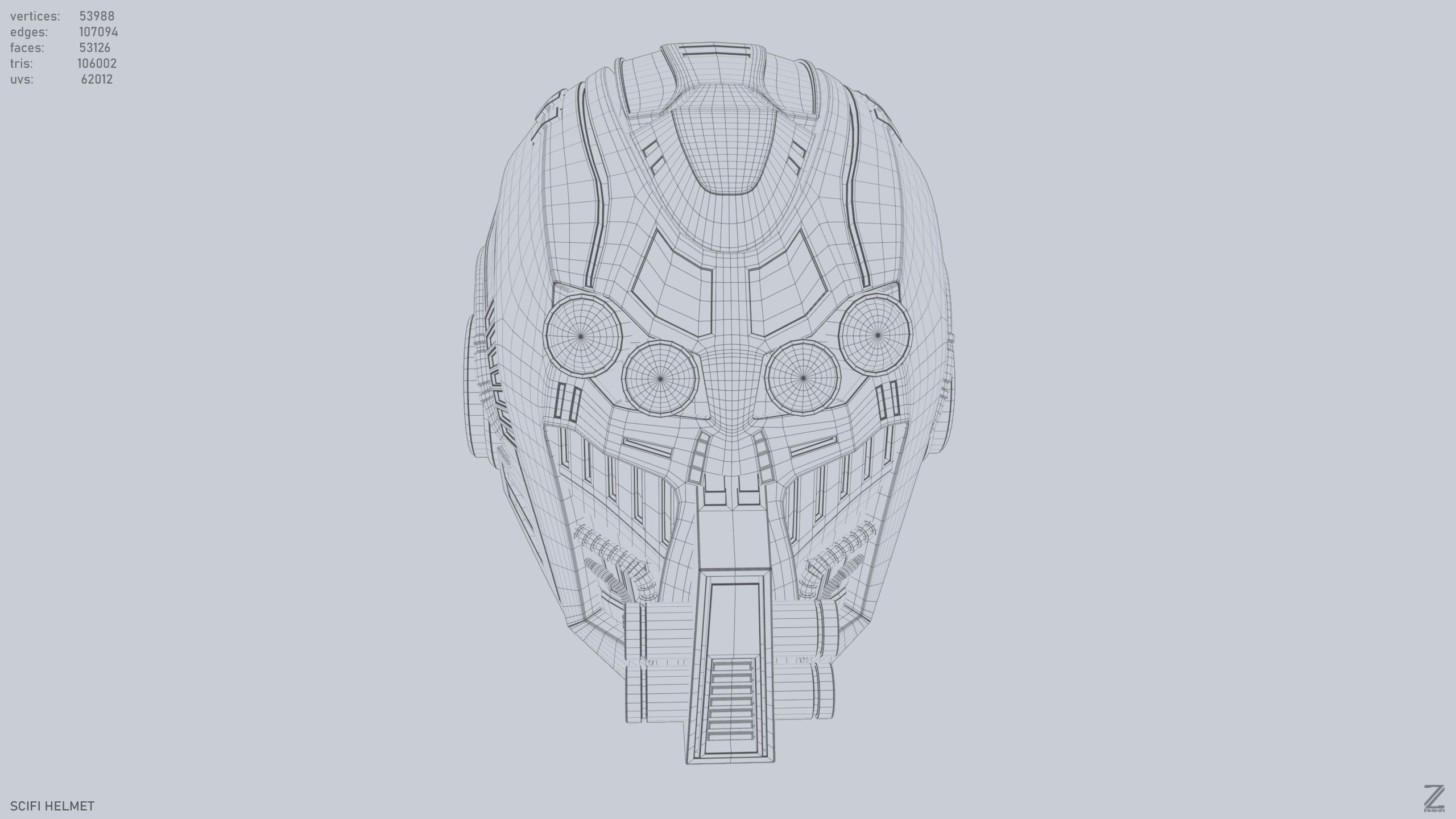 Sci fi Helmet 3D model_15