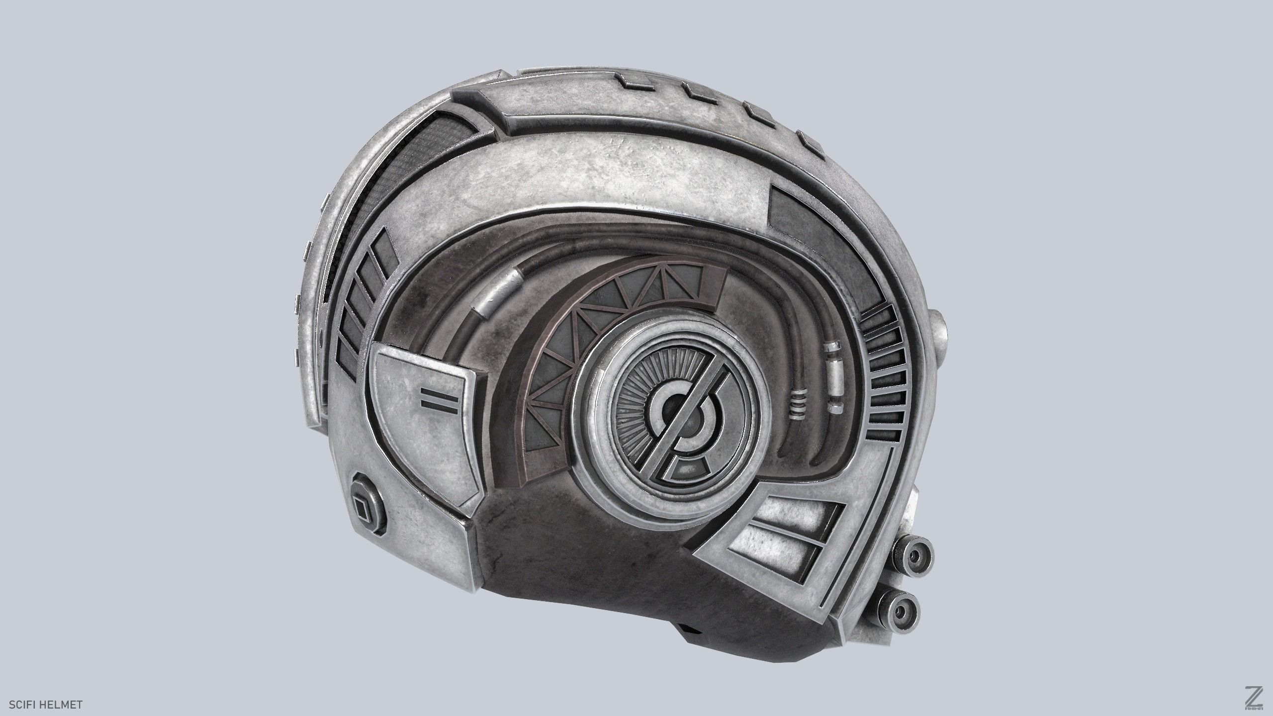 Sci fi Helmet 3D model_7