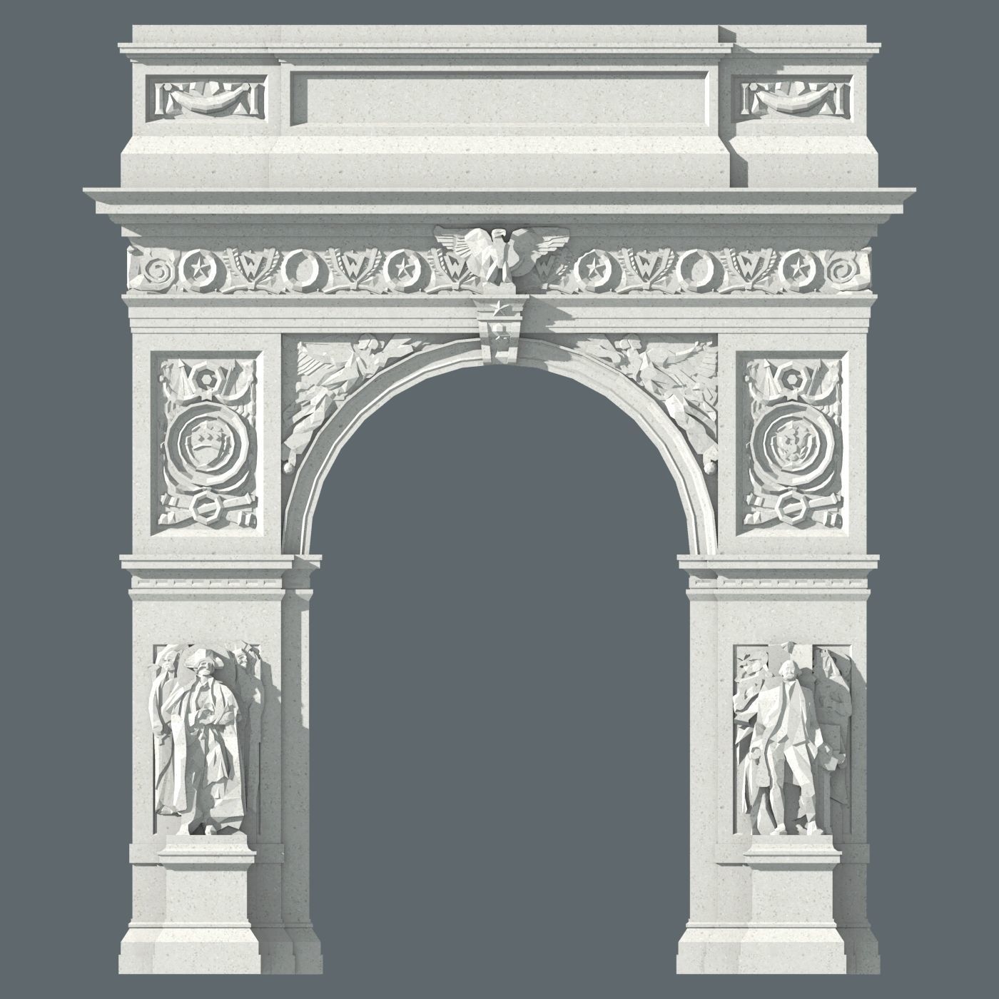 Washington Square Arch 3D print model_3