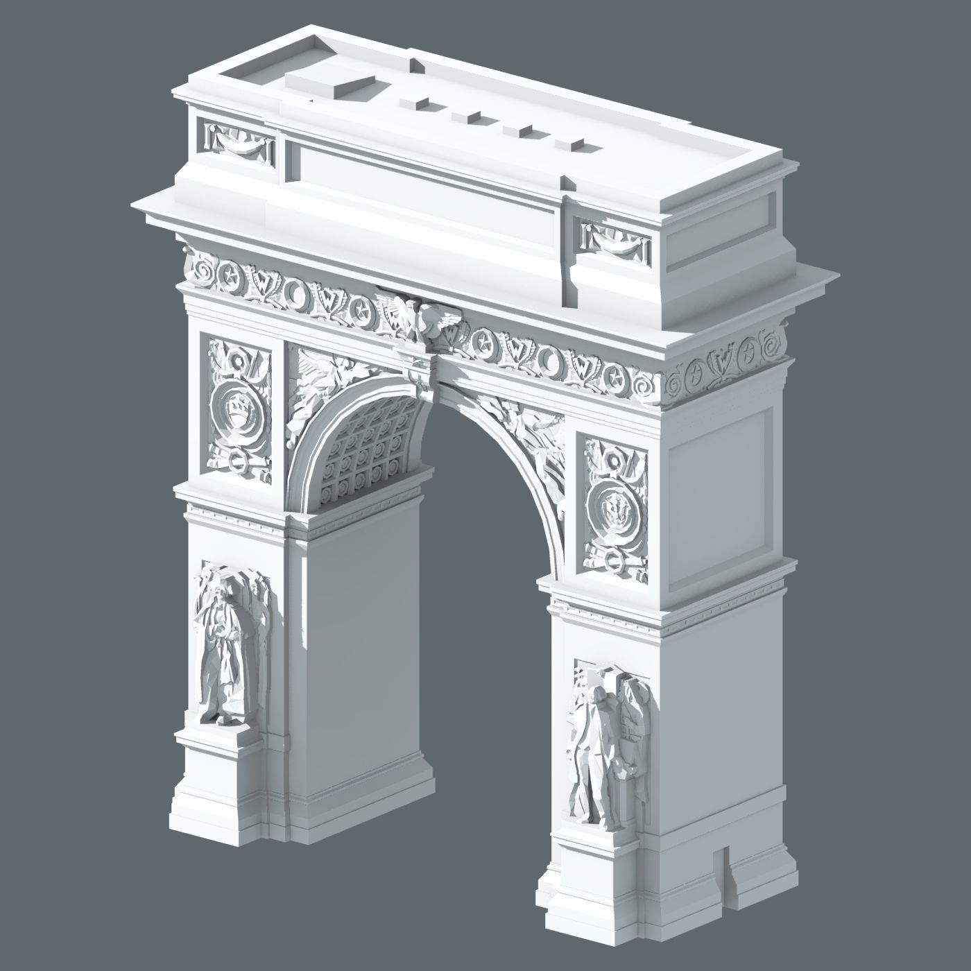 Washington Square Arch 3D print model_5