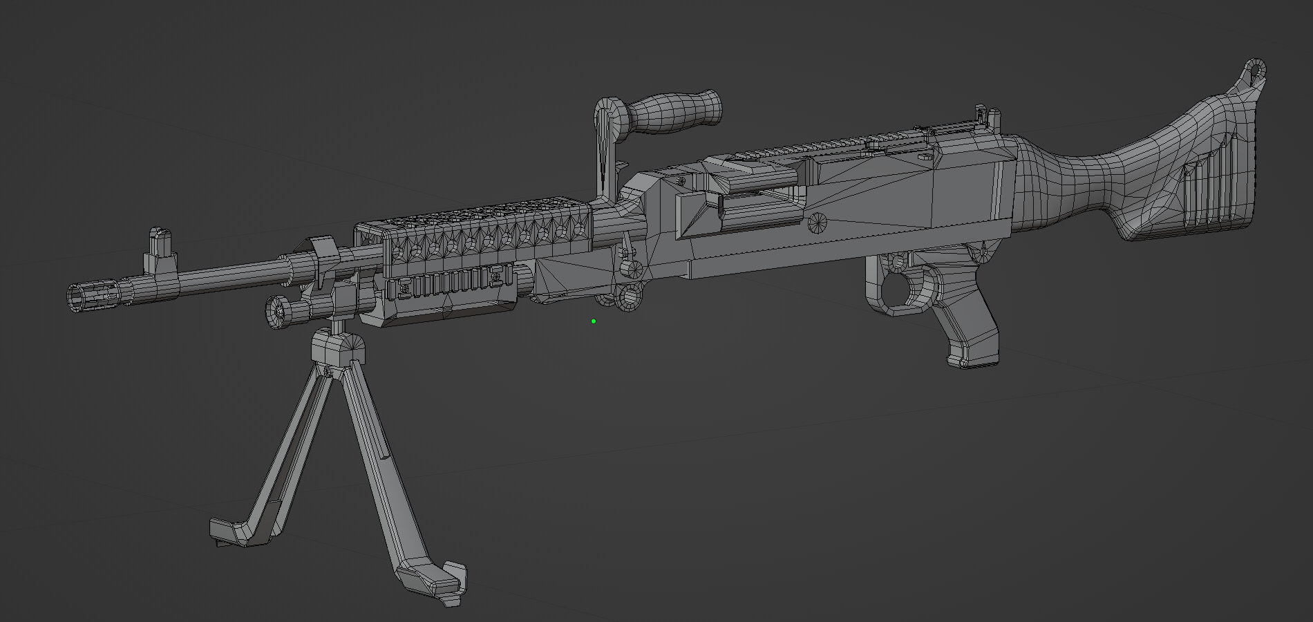M2 M240 MK19  Low-poly 3D model_9