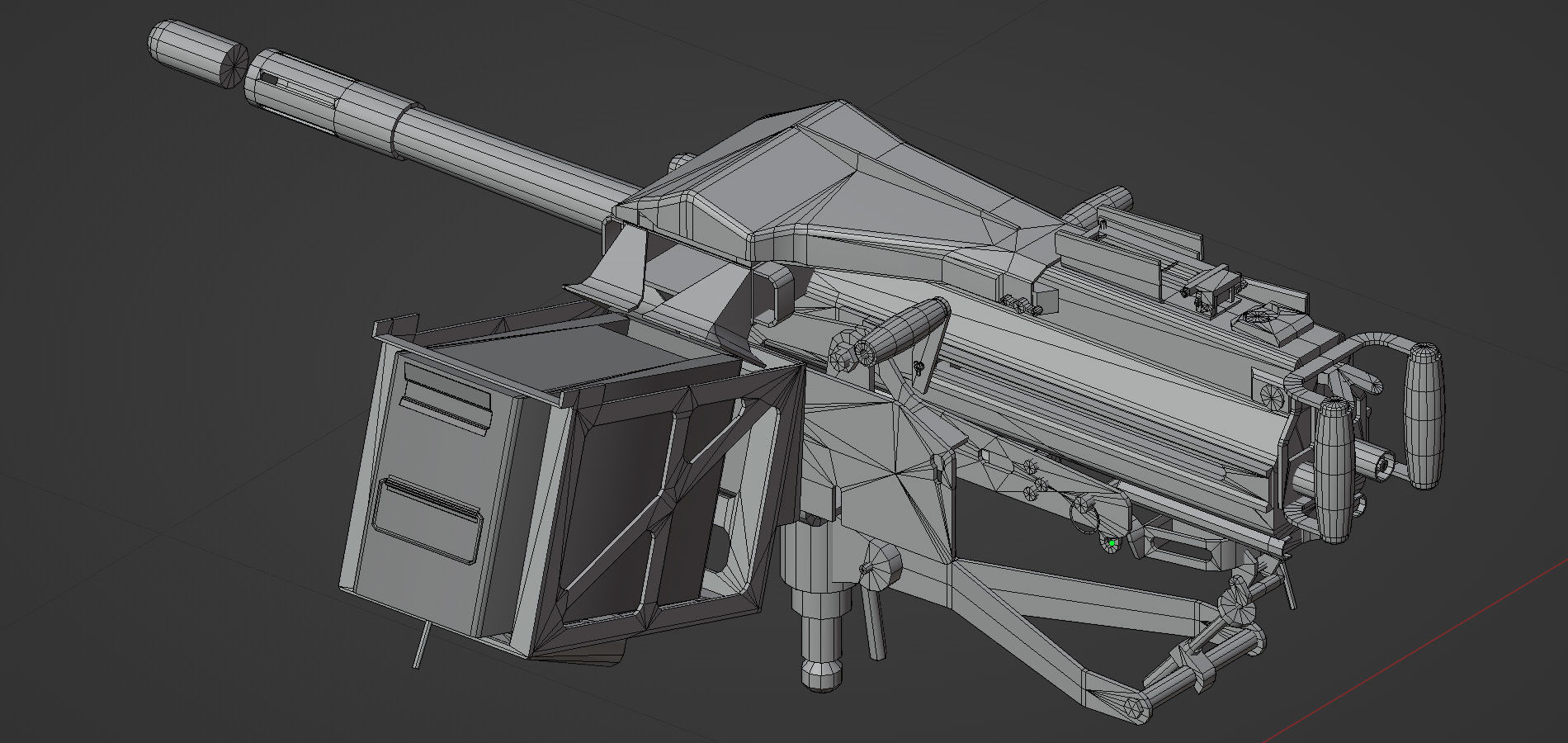 M2 M240 MK19  Low-poly 3D model_5