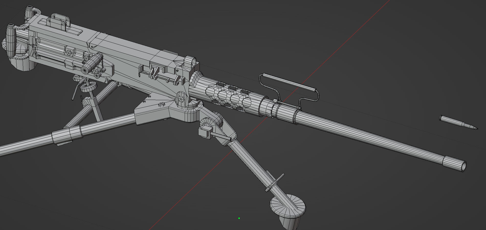 M2 M240 MK19  Low-poly 3D model_13