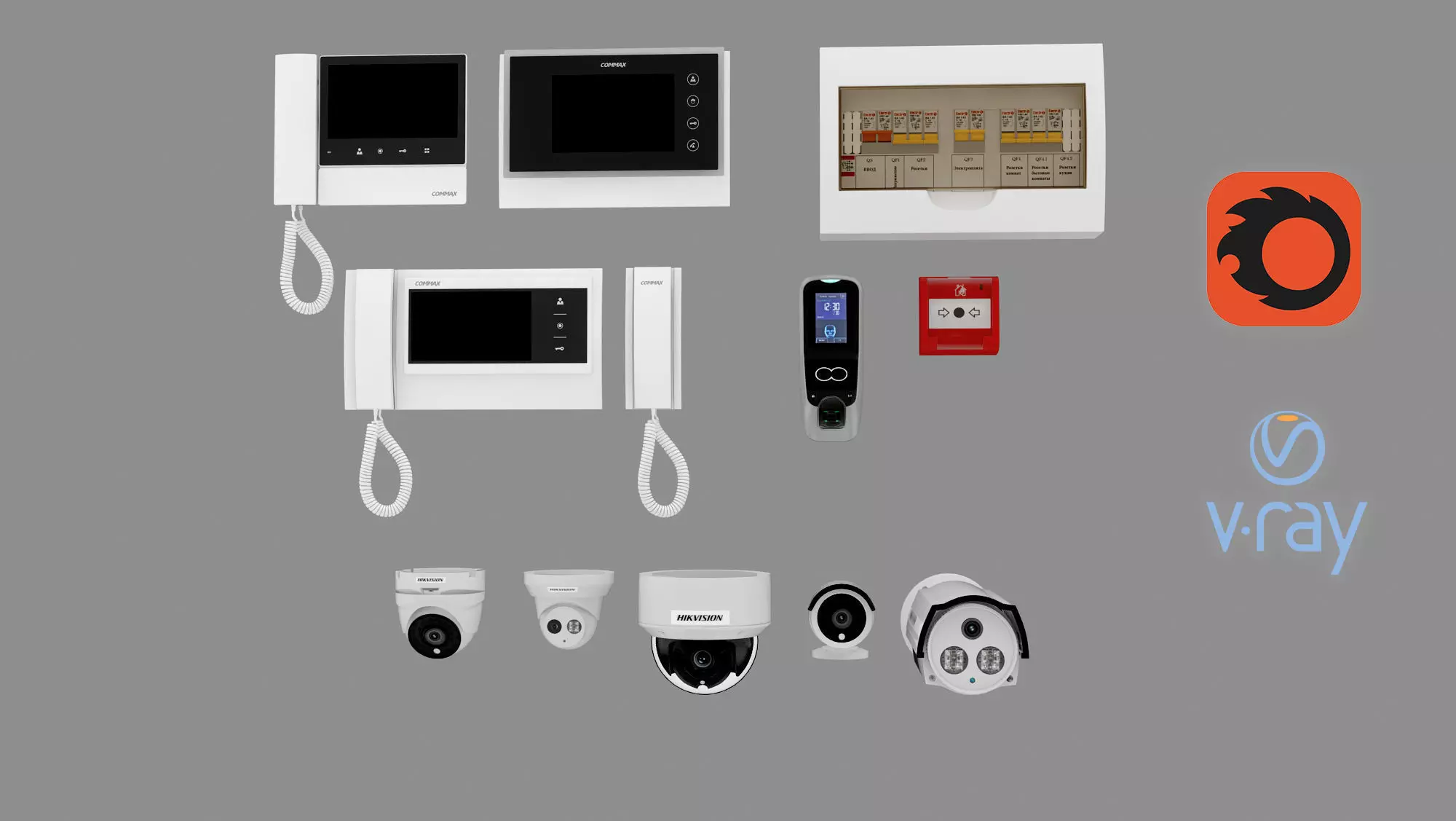 Security Collection Appliance Gadgets 3D model_0