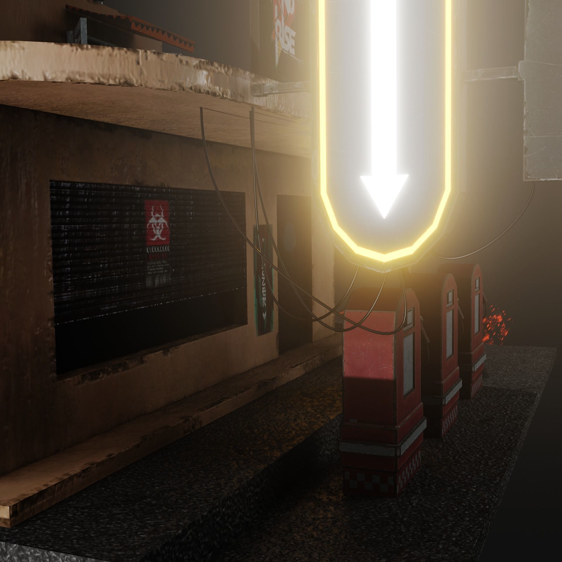 Fly Building Cyberpunk 3D model_7