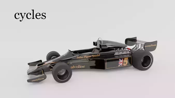 Lotus 77 style race car  Free 3D model