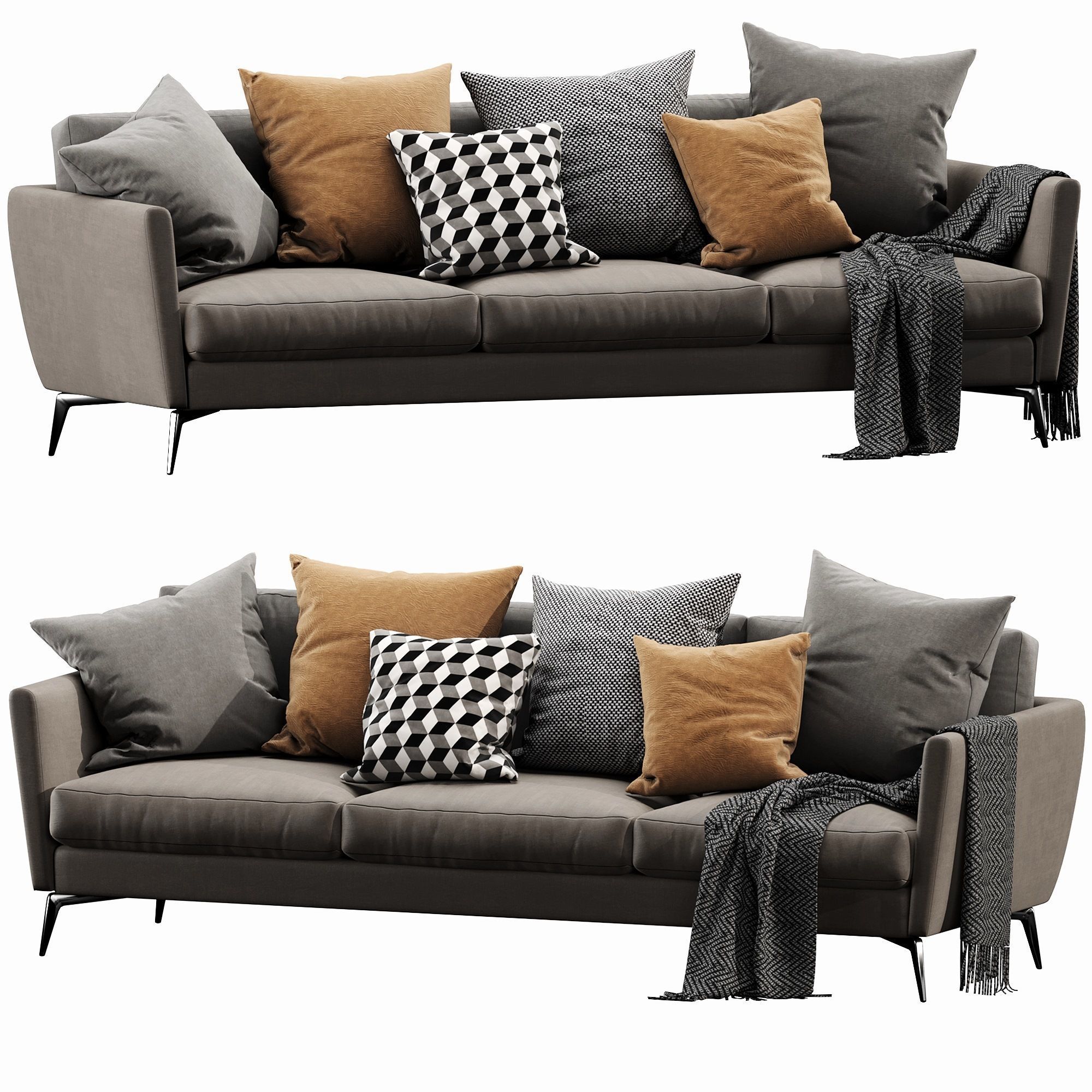 Boconcept osaka 3 seater 3D model_5