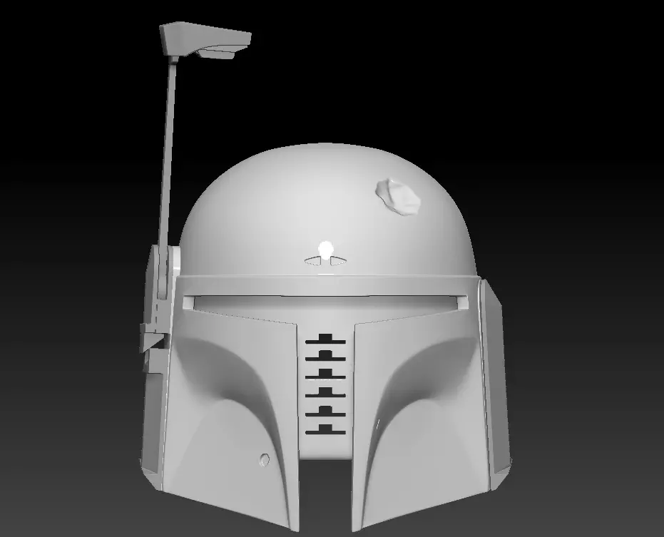 Boba Fett Dented Helmet ready to print movable range finder 3D print model