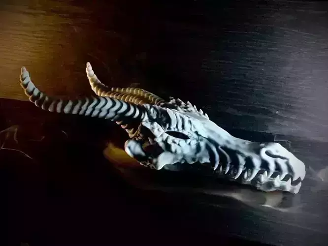 Dragon Skull - Pre-supported STL 3D print model