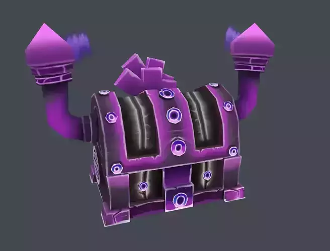 Steampunk Chest - Hand-Painted Textures