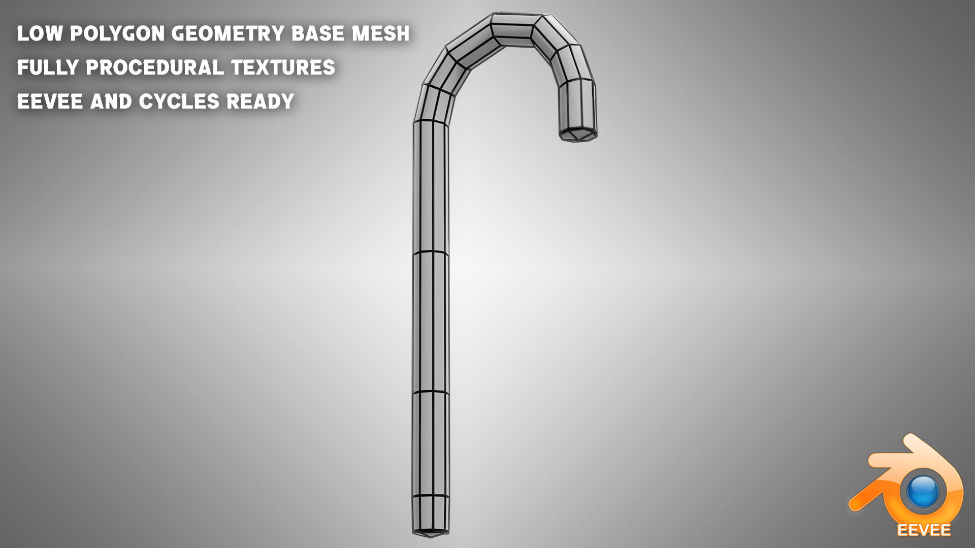 Low Poly Candy Canes Free low-poly 3D model_8