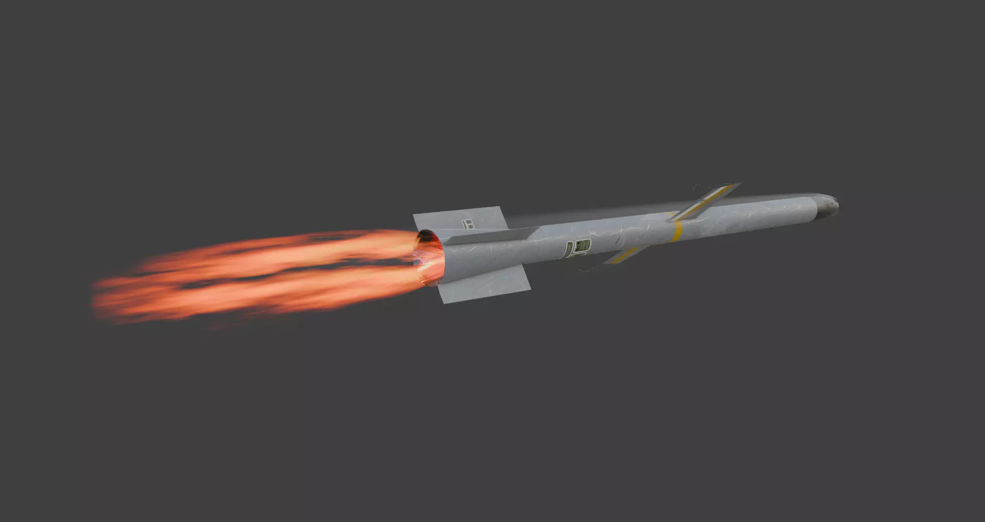 Blender Geometry Nodes Procedural Missile generator 3D model_2
