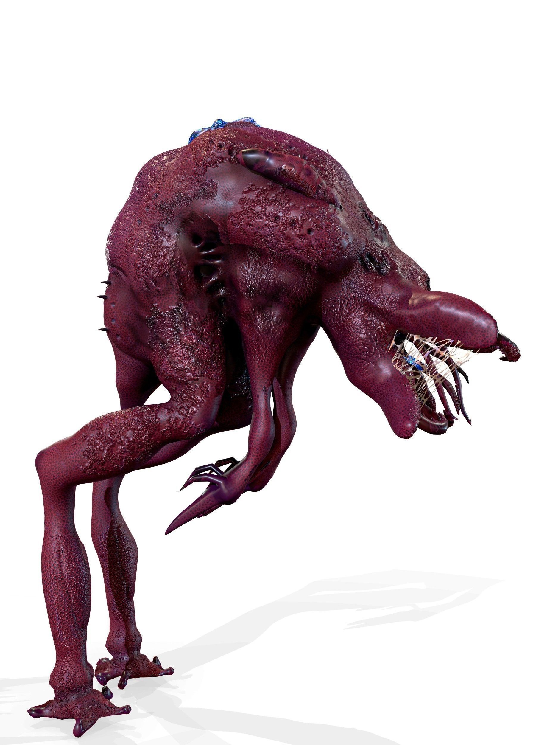 alien octopus creature 3D model_6