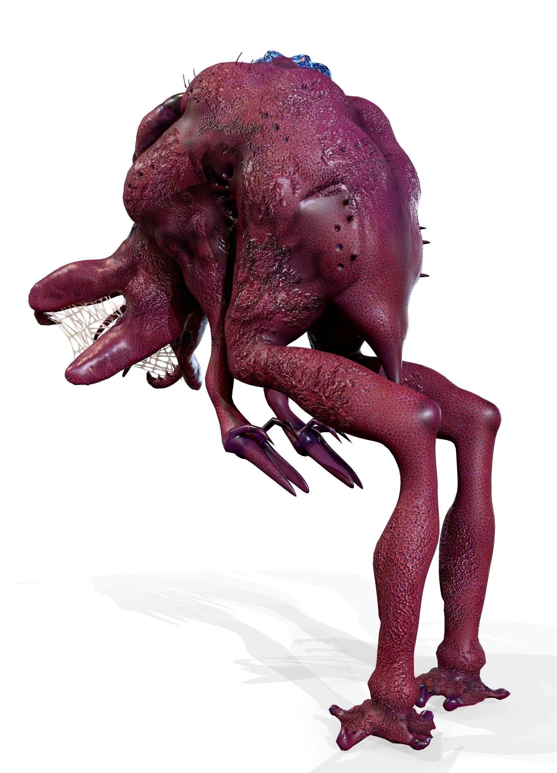 alien octopus creature 3D model_5