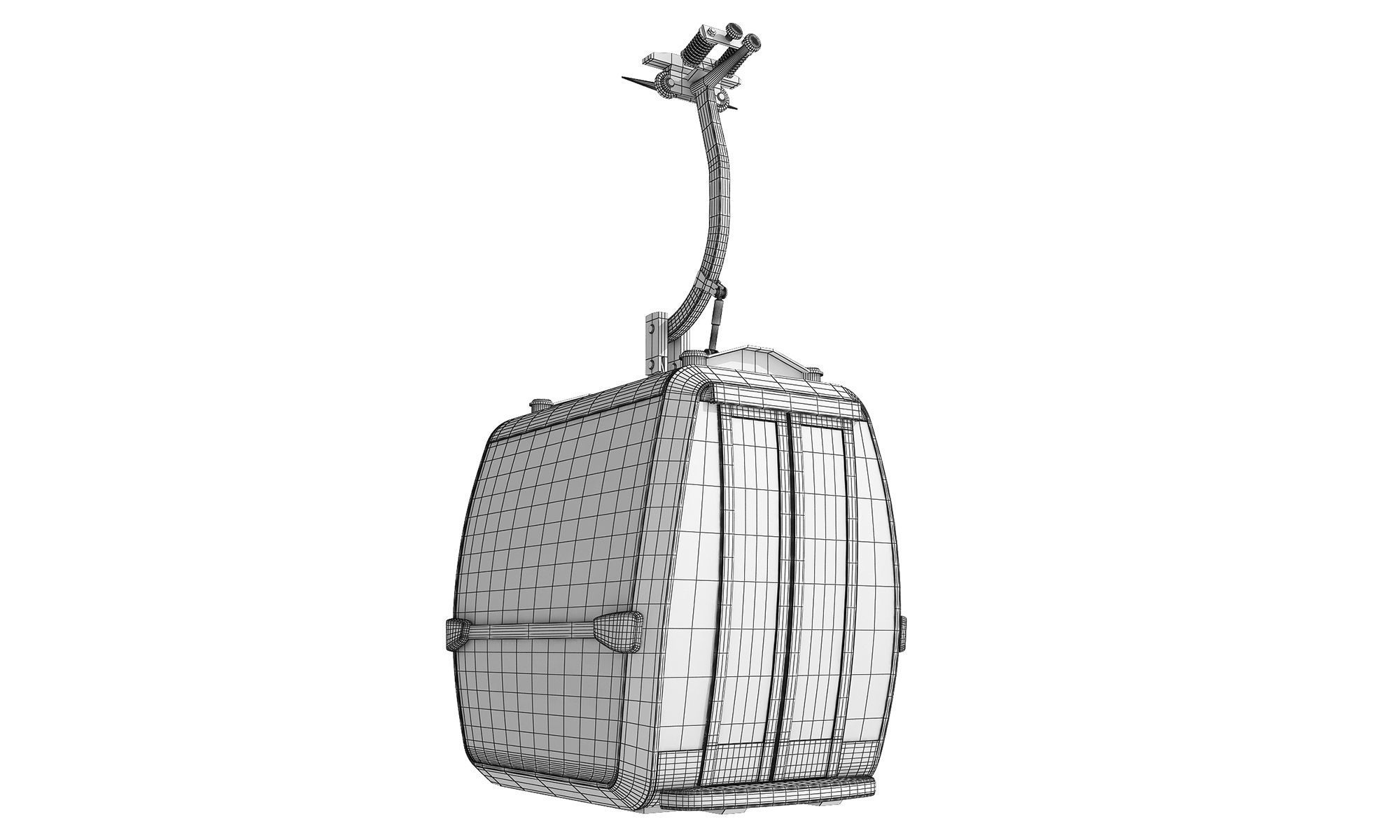 Cableway Car 3D model_2