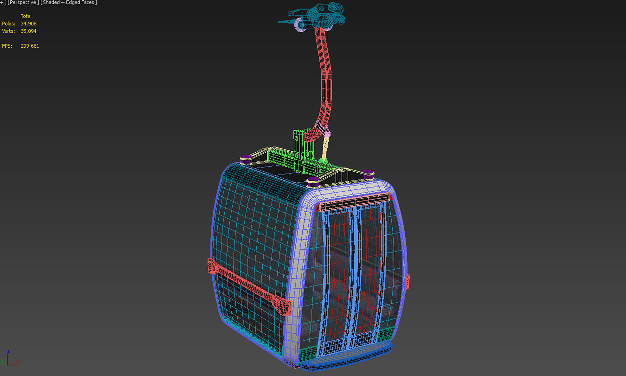 Cableway Car 3D model_20