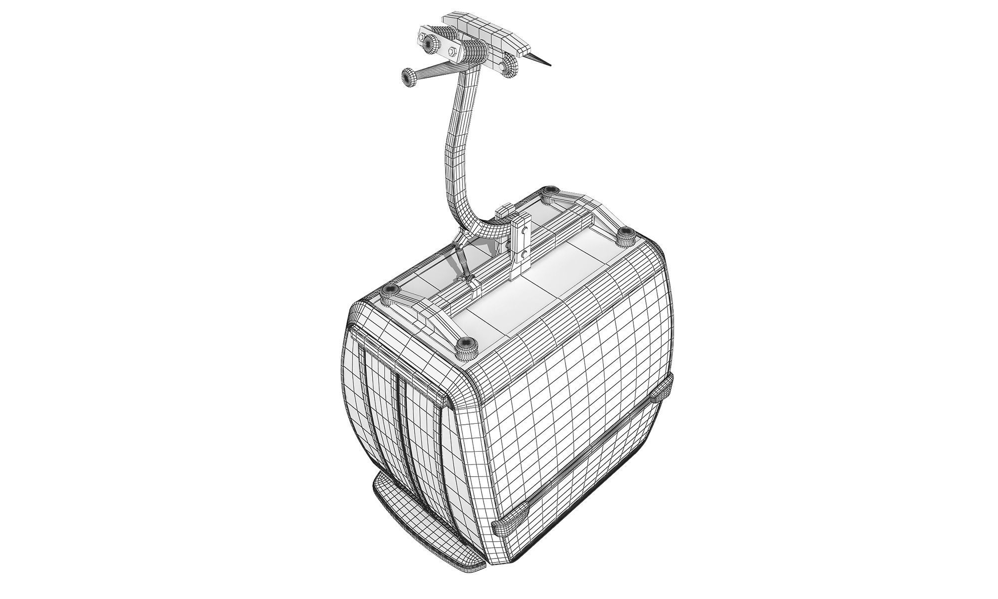 Cableway Car 3D model_8