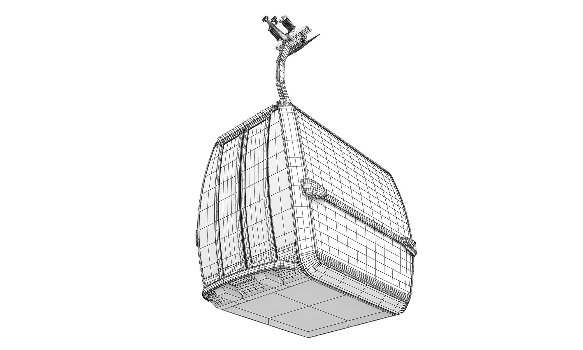 Cableway Car 3D model_4