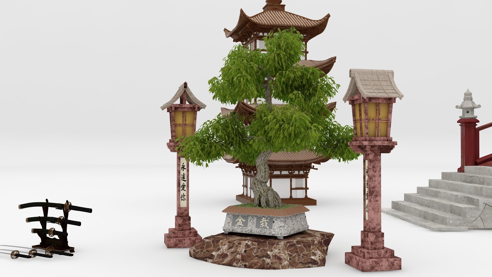Japanese Pack 3D model_6