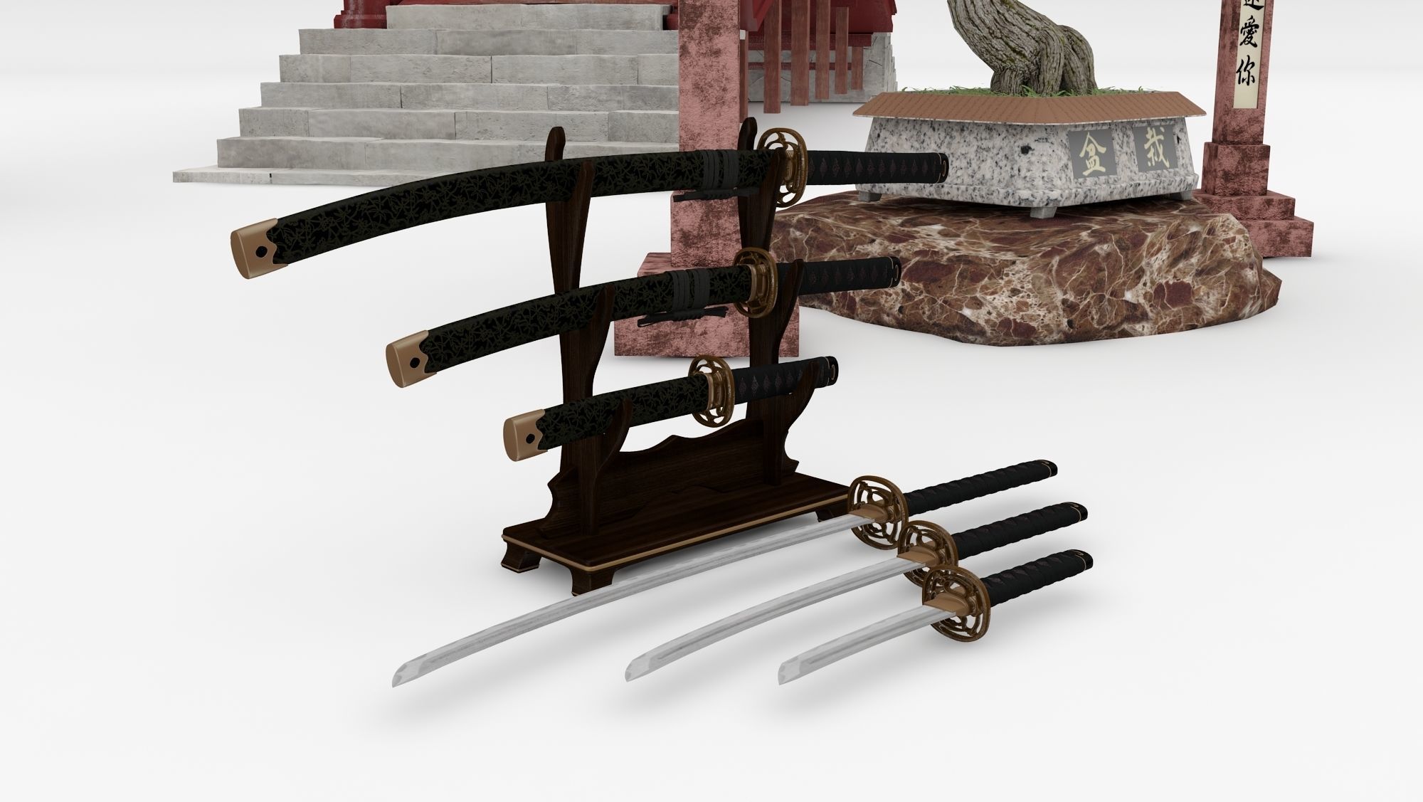 Japanese Pack 3D model_5