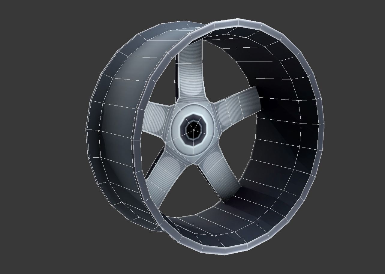Light Alloy Rim - low poly Low-poly 3D model_9