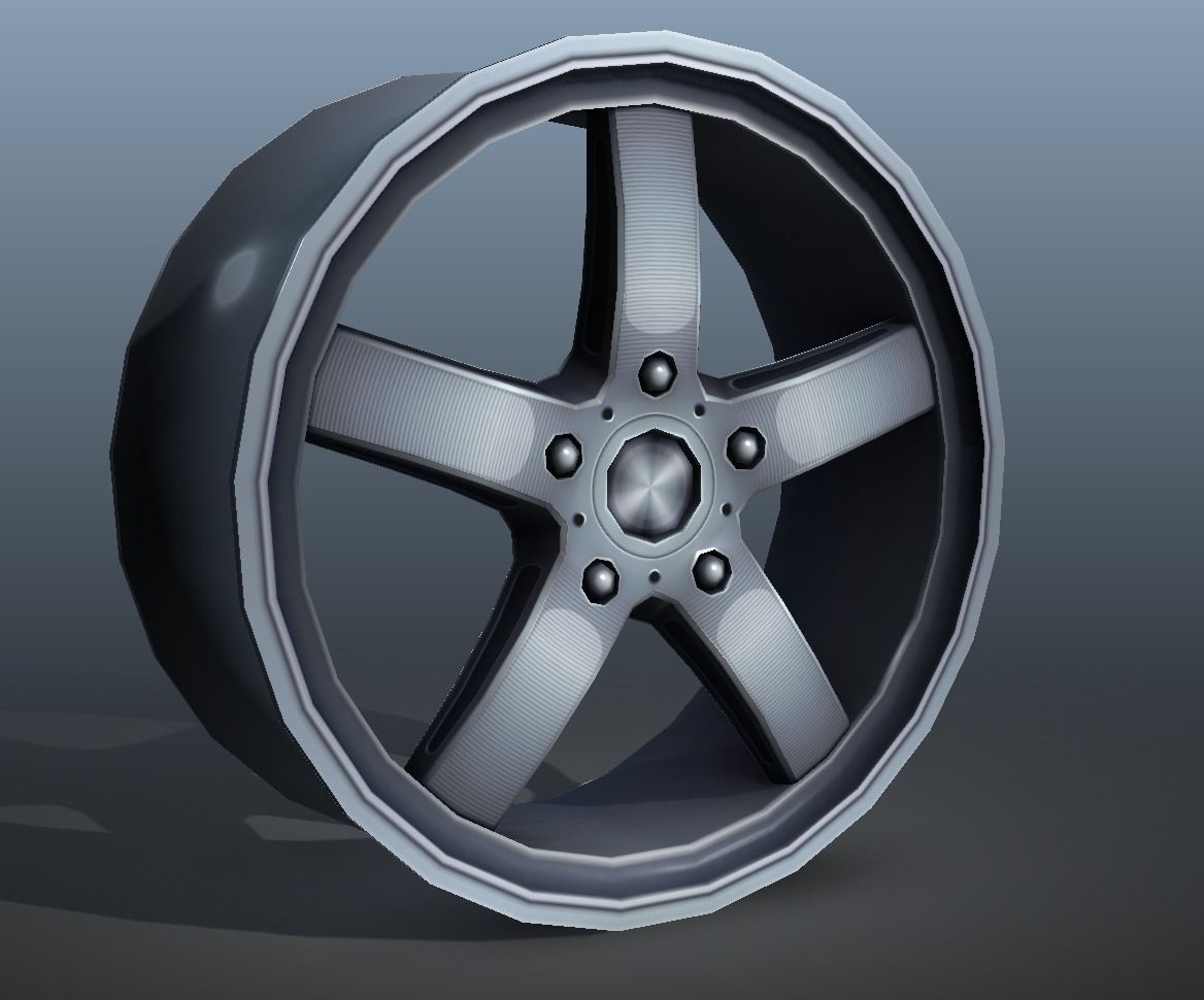 Light Alloy Rim - low poly Low-poly 3D model_13