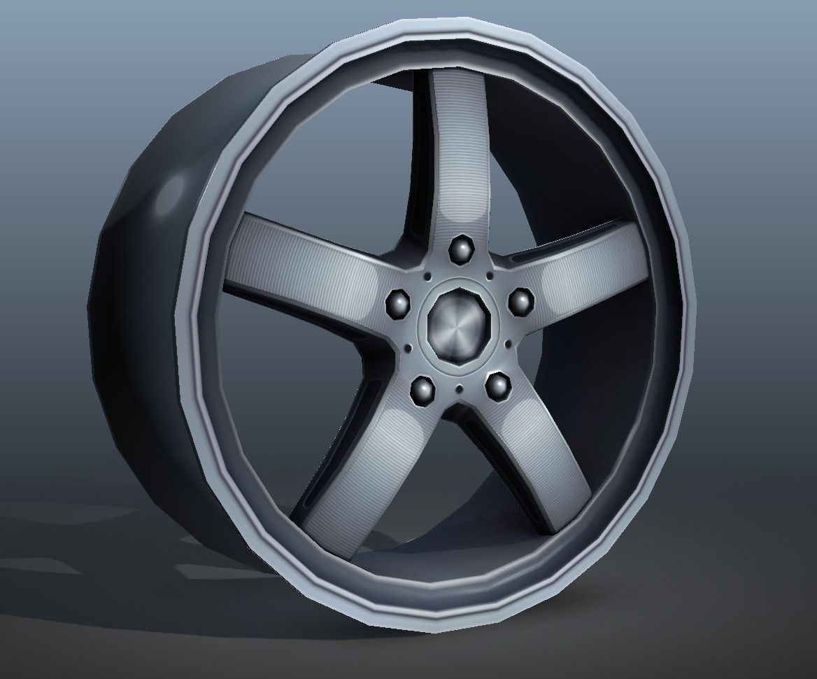 Light Alloy Rim - low poly Low-poly 3D model_10