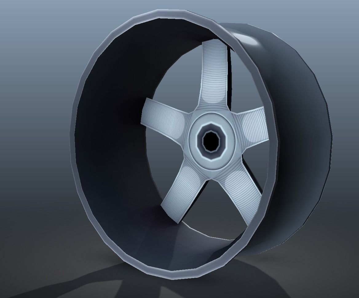 Light Alloy Rim - low poly Low-poly 3D model_12
