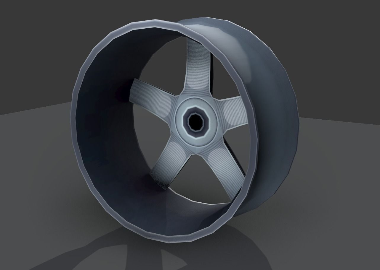 Light Alloy Rim - low poly Low-poly 3D model_6
