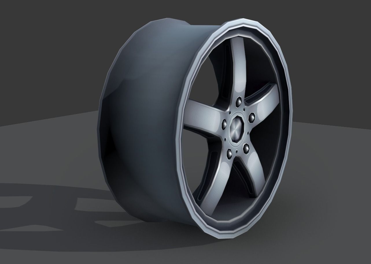 Light Alloy Rim - low poly Low-poly 3D model_4