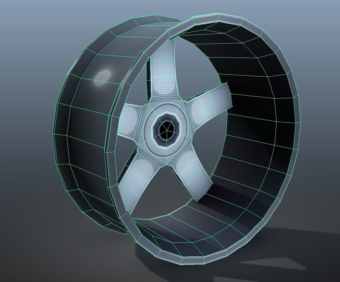Light Alloy Rim - low poly Low-poly 3D model_14
