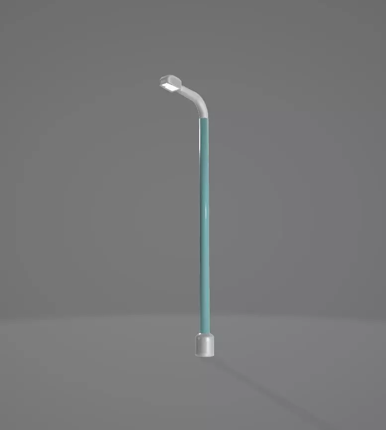 lamp post Free low-poly 3D model_0