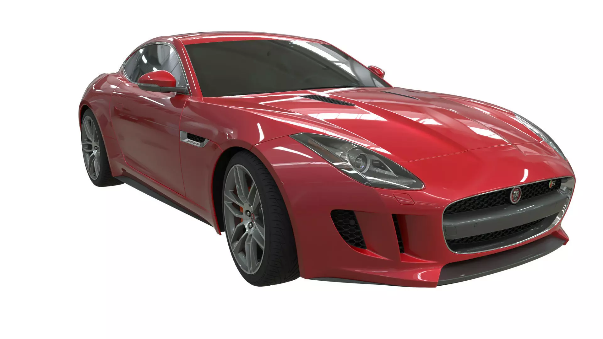 Realistic Car 2019 Jaguar TypeF with Interior Rigged PBR Vehicle Low-poly 3D model