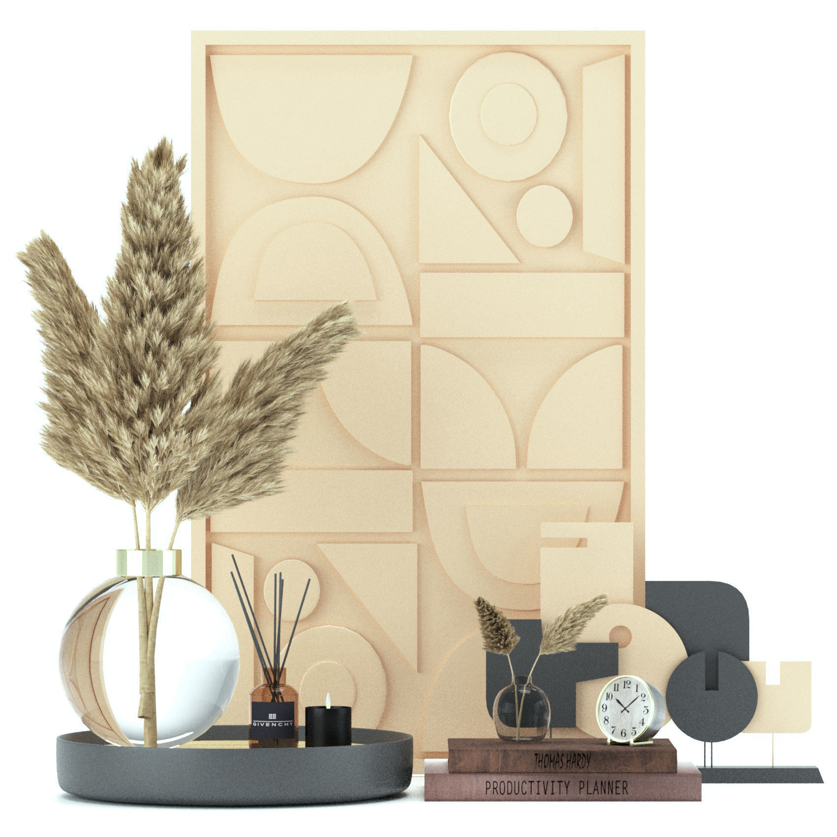 Decorative set01 3D model_1