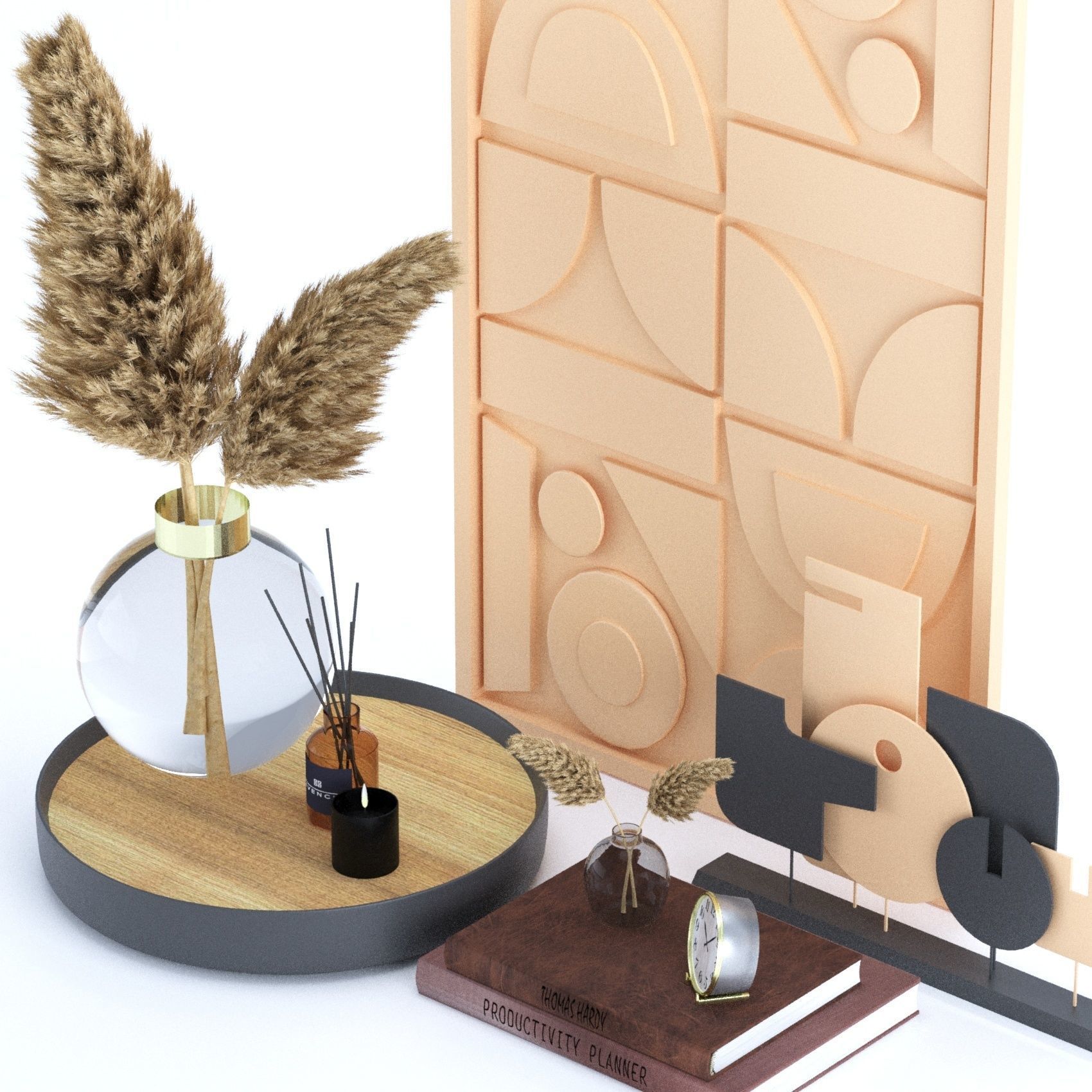 Decorative set01 3D model_2