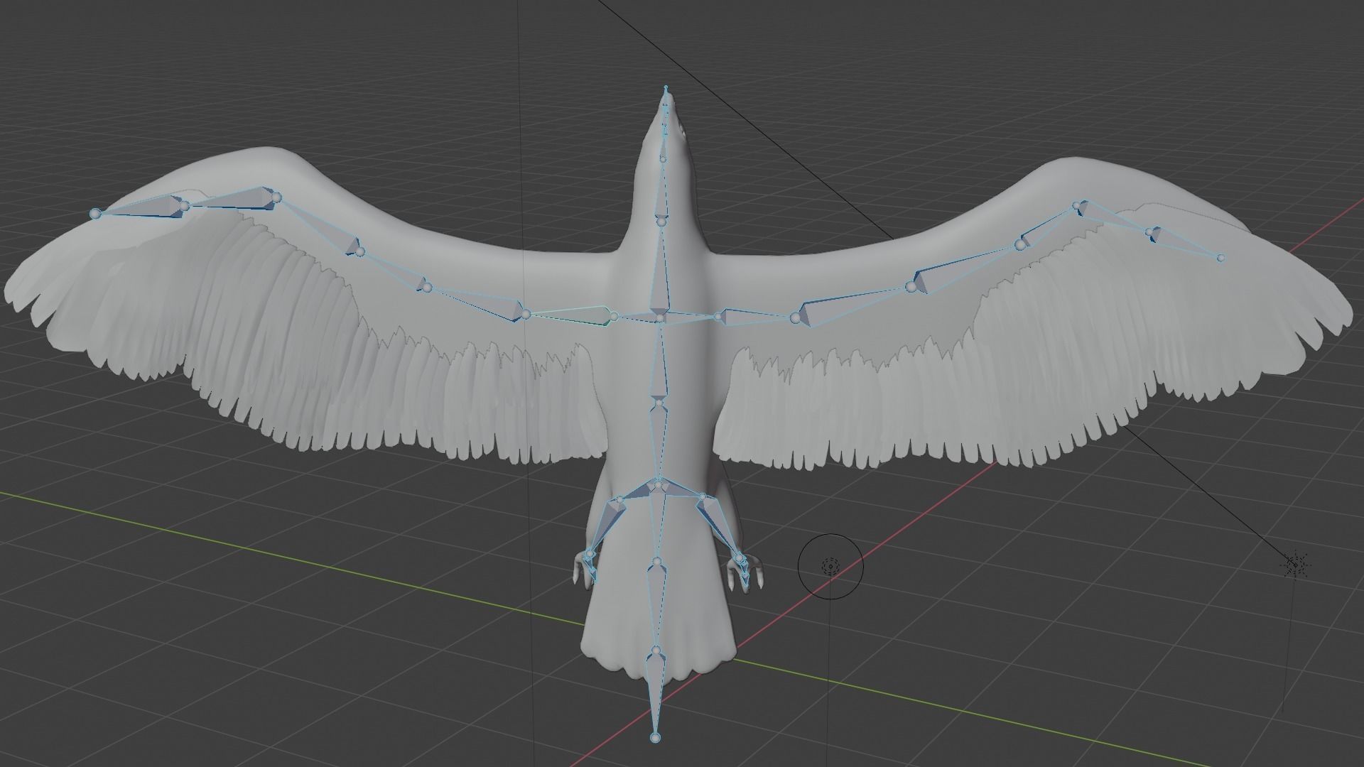 Hawk low poly fully rigged Low-poly 3D model_8