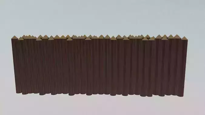 Wooden Wall Free 3D model